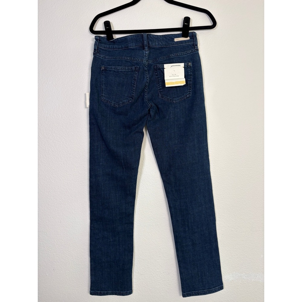 Pilcro and the Letterpress Slim Boyfriend Jeans Dark Wash Blue Denim Size 25 NWT - Picture 3 of 8